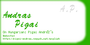 andras pigai business card